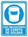 GS-502 SEÑALAMIENTO DE USO OBLIGATORIO DE CARETA PARA SOLDAR